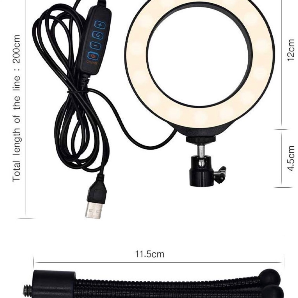 LED Ring Light 4" Tripod Stand for YouTube Video - Picture 2 of 7